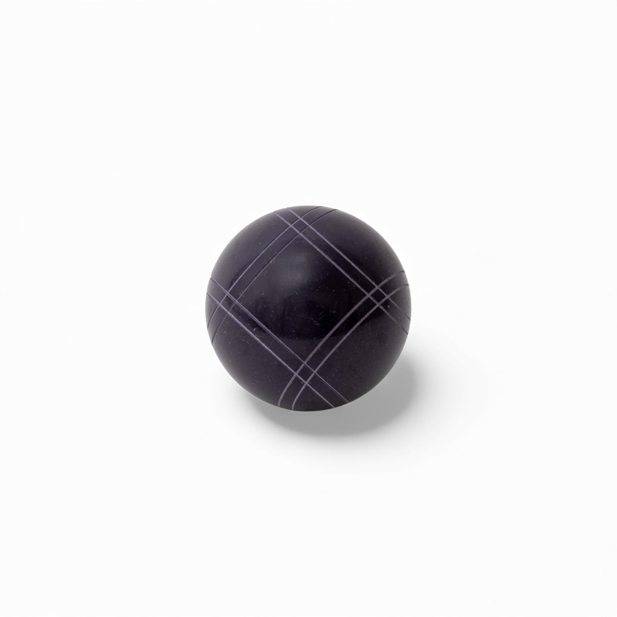 Dark purple bocce ball close up