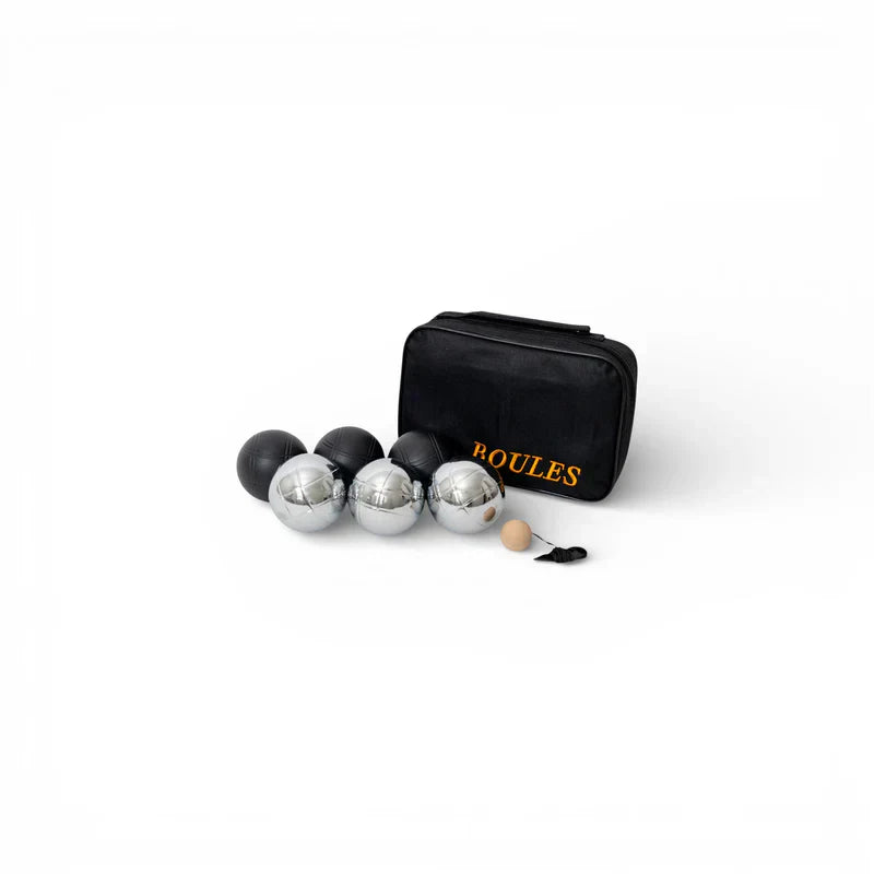 73 mm metal pétanque boules 6-set bundle, a senior-friendly bocce option in lightweight hollow steel