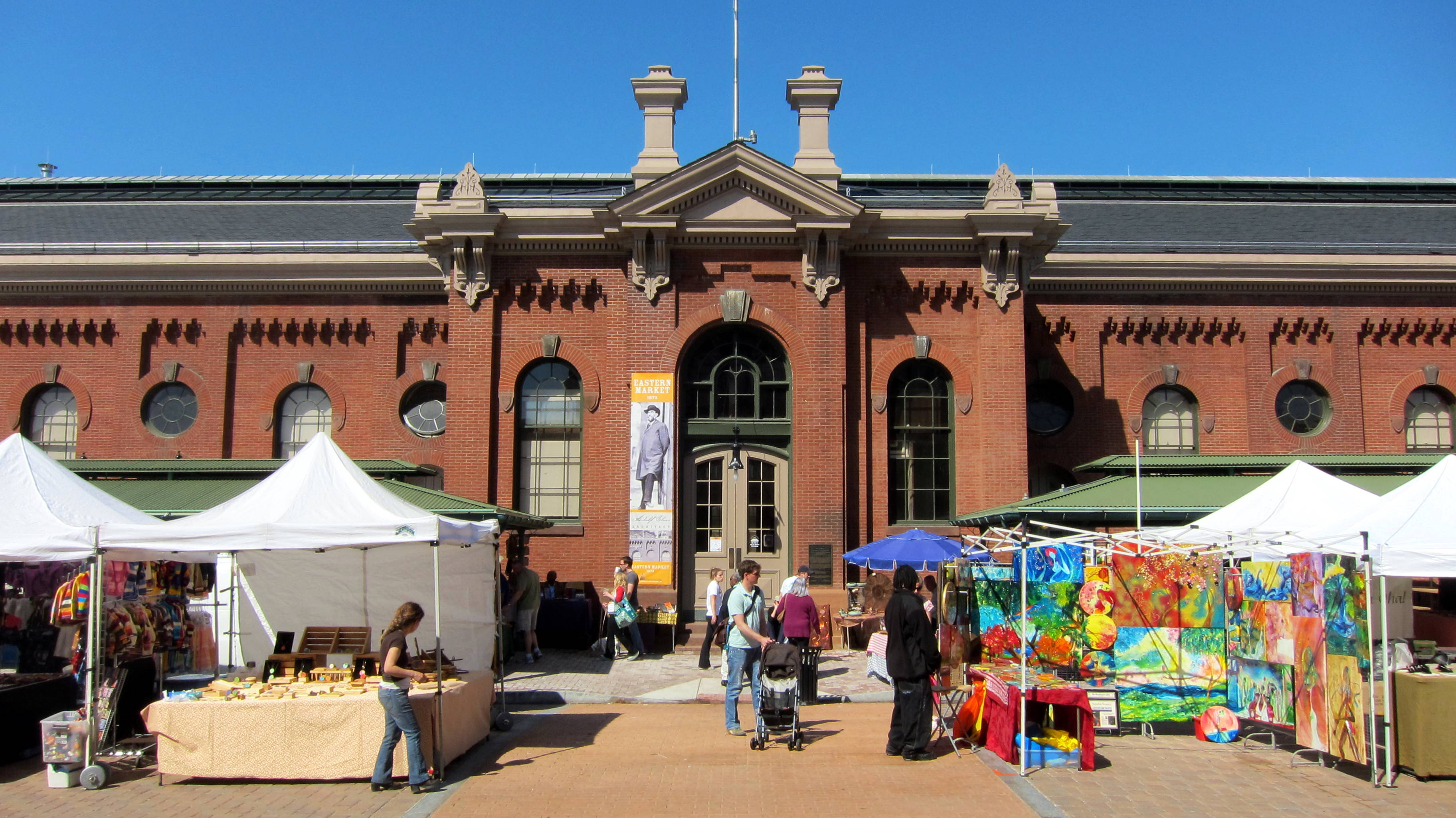 Eastern Market facade on Capitol Hill, Washington DC