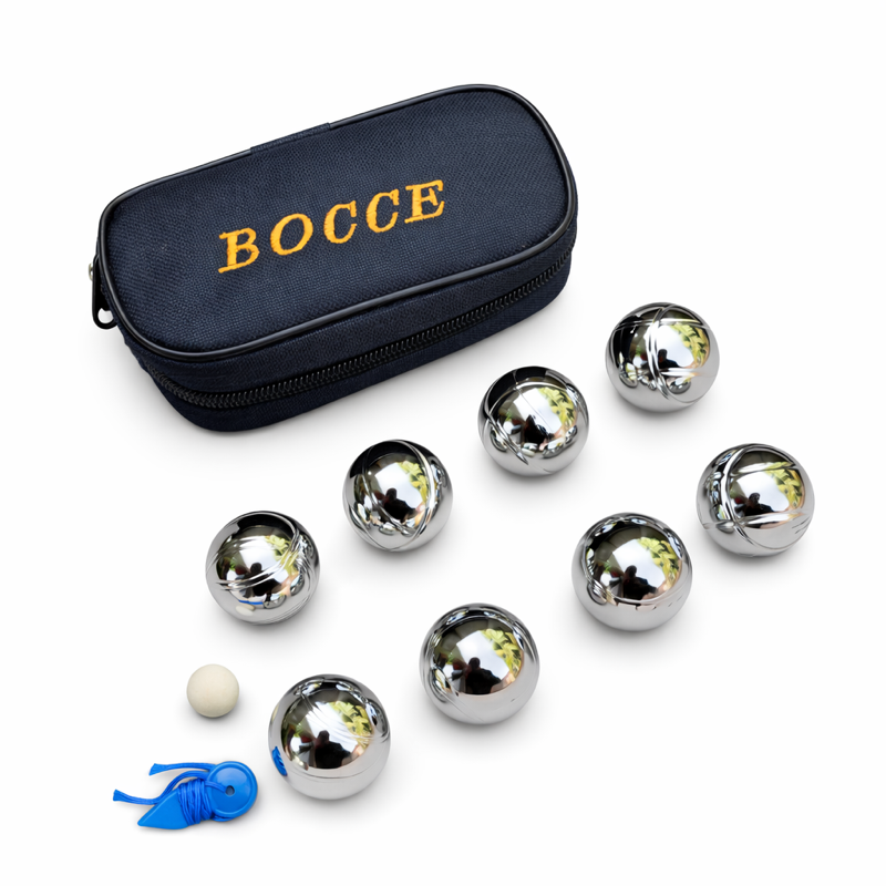 30 mm silver mini metal bocce set, the smallest active bocce option for apartment and tabletop play