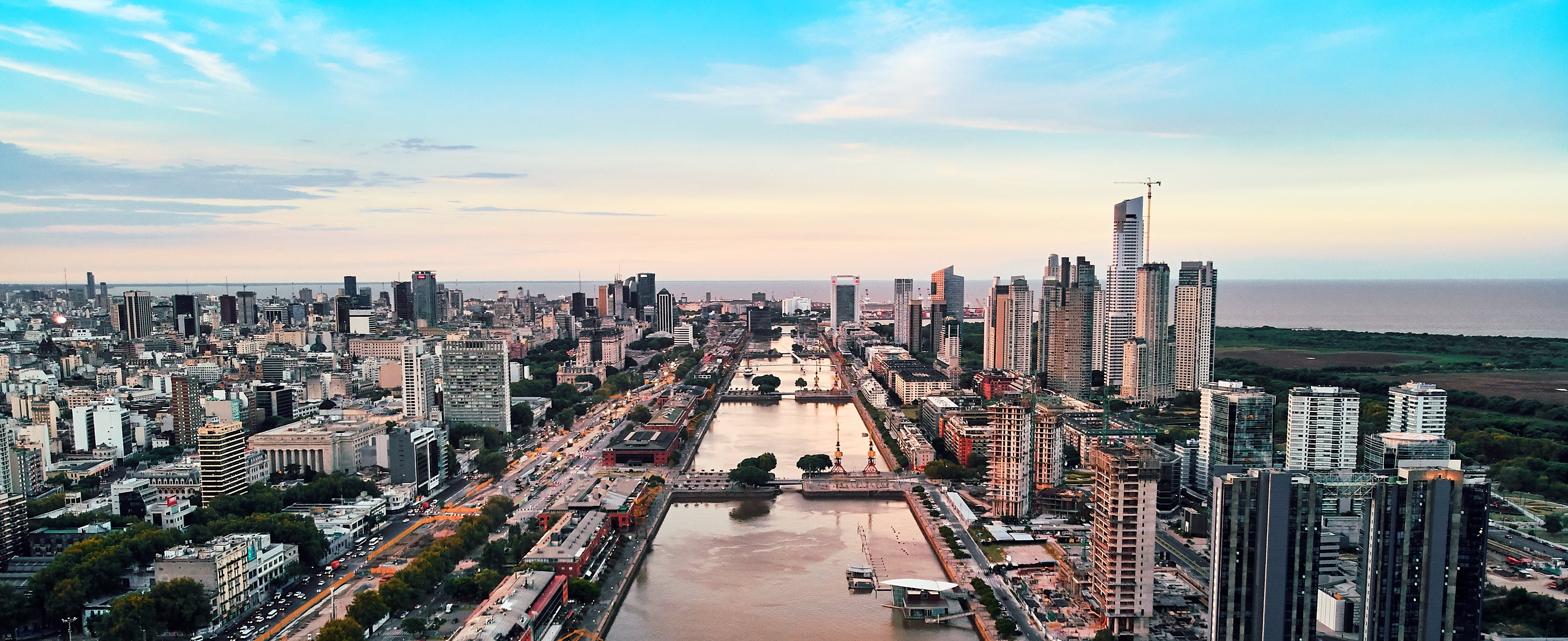 Puerto Madero waterfront in Buenos Aires, Argentina, capital of South Americas largest bochas community