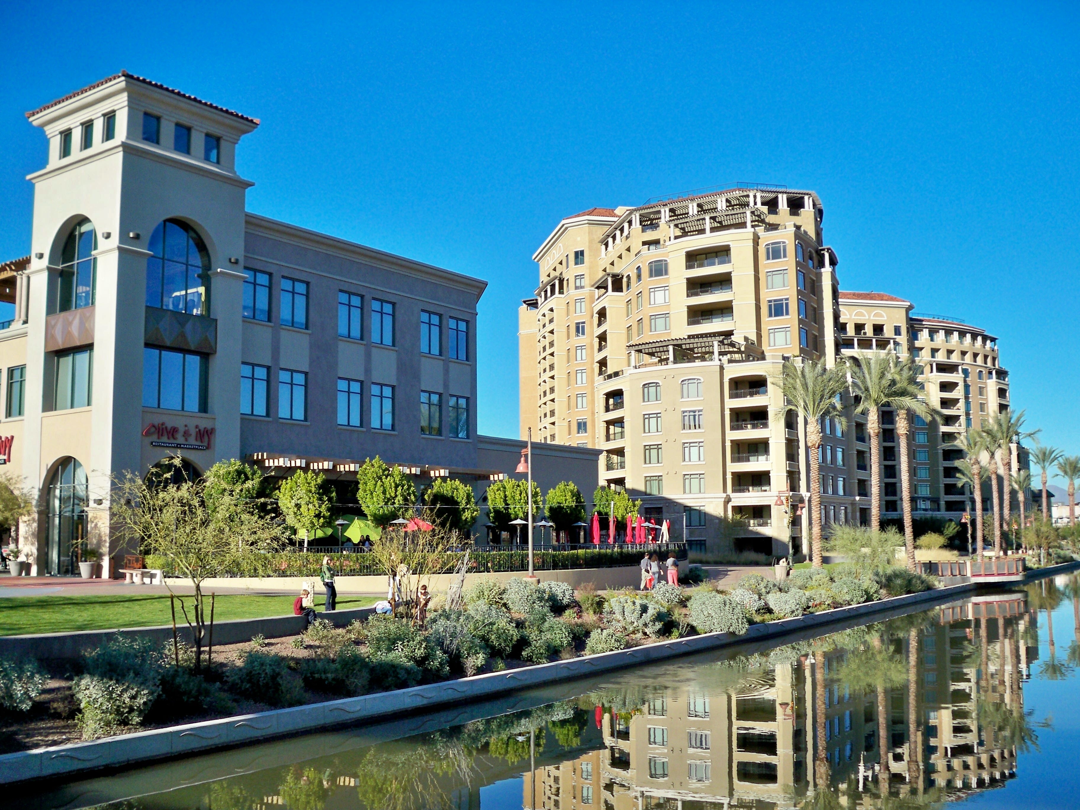 Scottsdale Arizona waterfront and downtown skyline