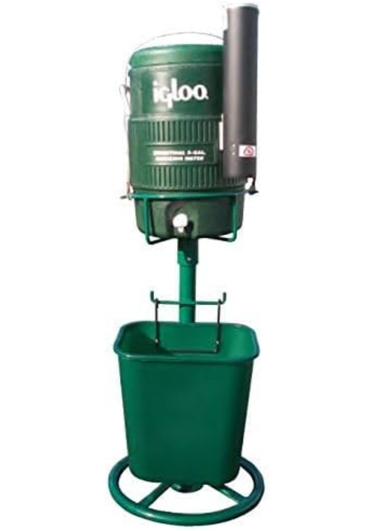 Bocce rules for weather delays with Har-Tru cooler stand
