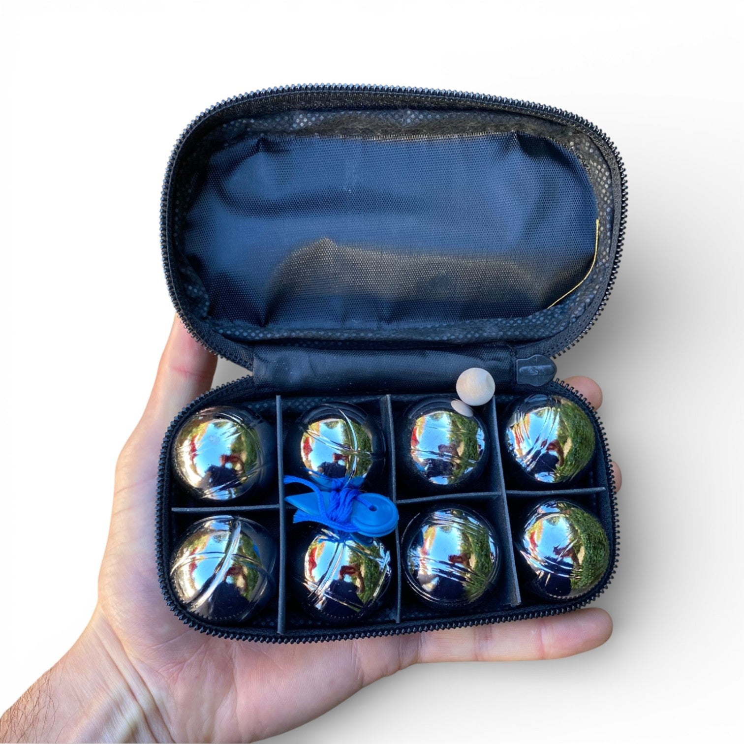 Bocce rules for 4-meter line with 30 mm mini metal set