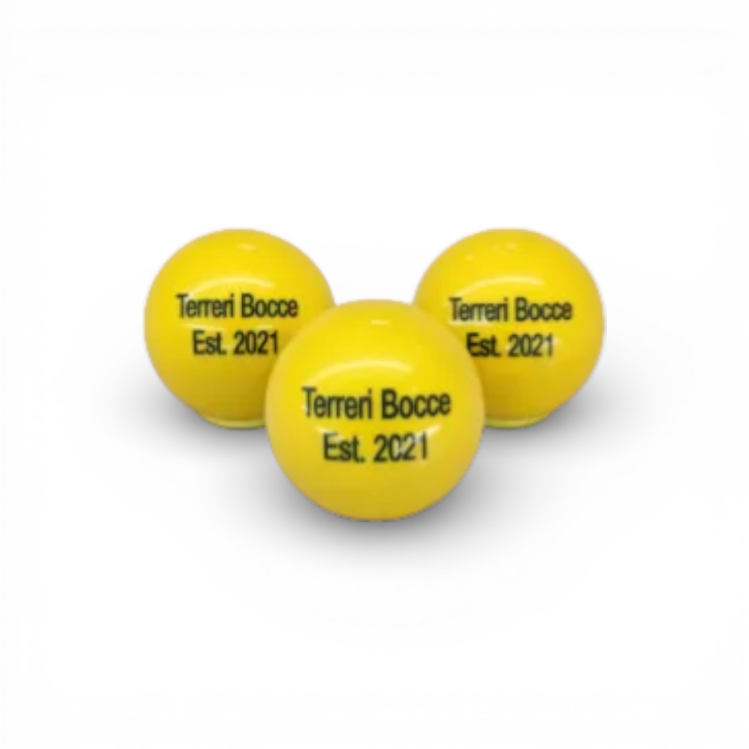 Bocce for coaches with custom engraved pallino pack