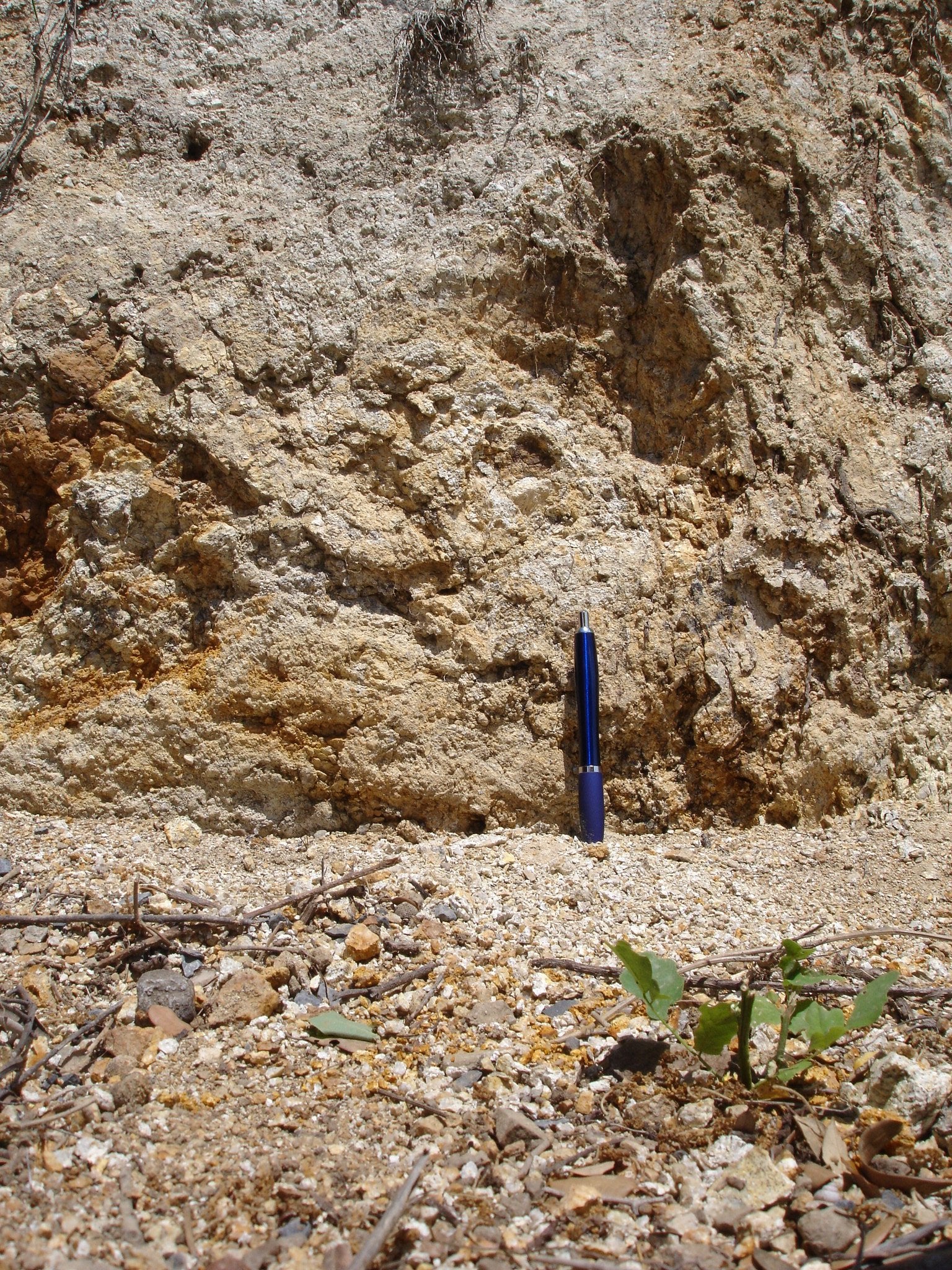 Decomposed granite material commonly used as a bocce court surface