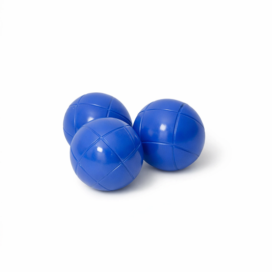 73mm Metal/Petanque Boules 3-Ball Set Blue