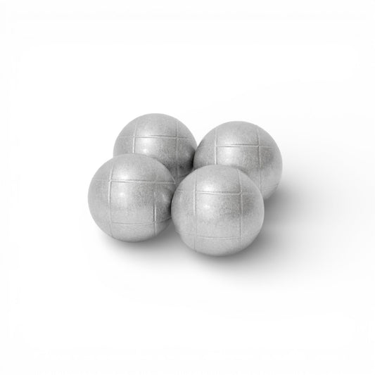 73mm Metal/Petanque Boules 4-Ball Set Sand Grey