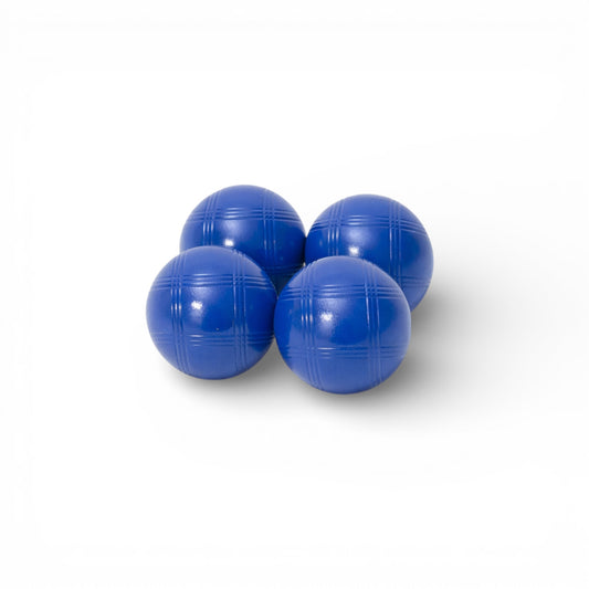 73mm Metal/Petanque Boules 4-Ball Set Blue