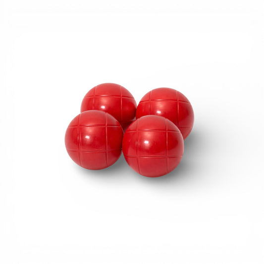 73mm Metal/Petanque Boules 4-Ball Set Red
