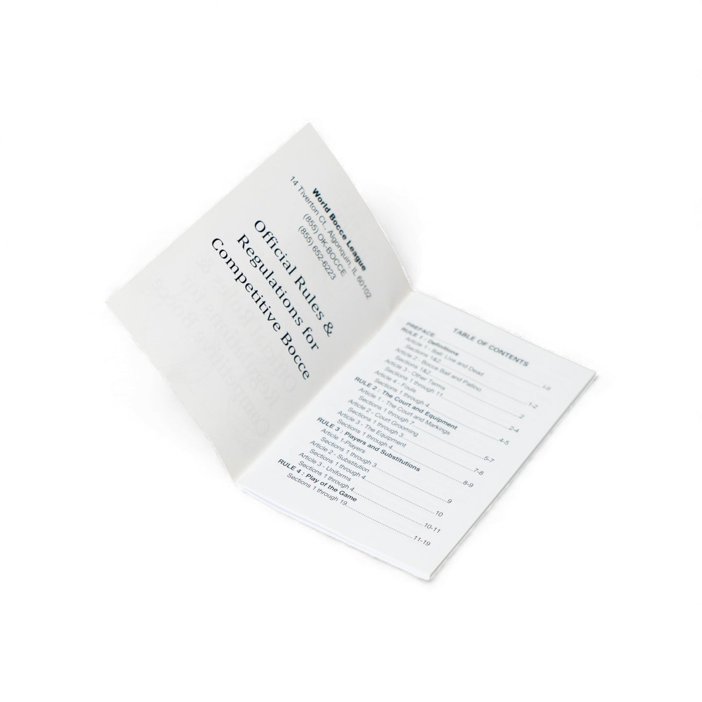 Bocce Rule Book – Official Open Rules