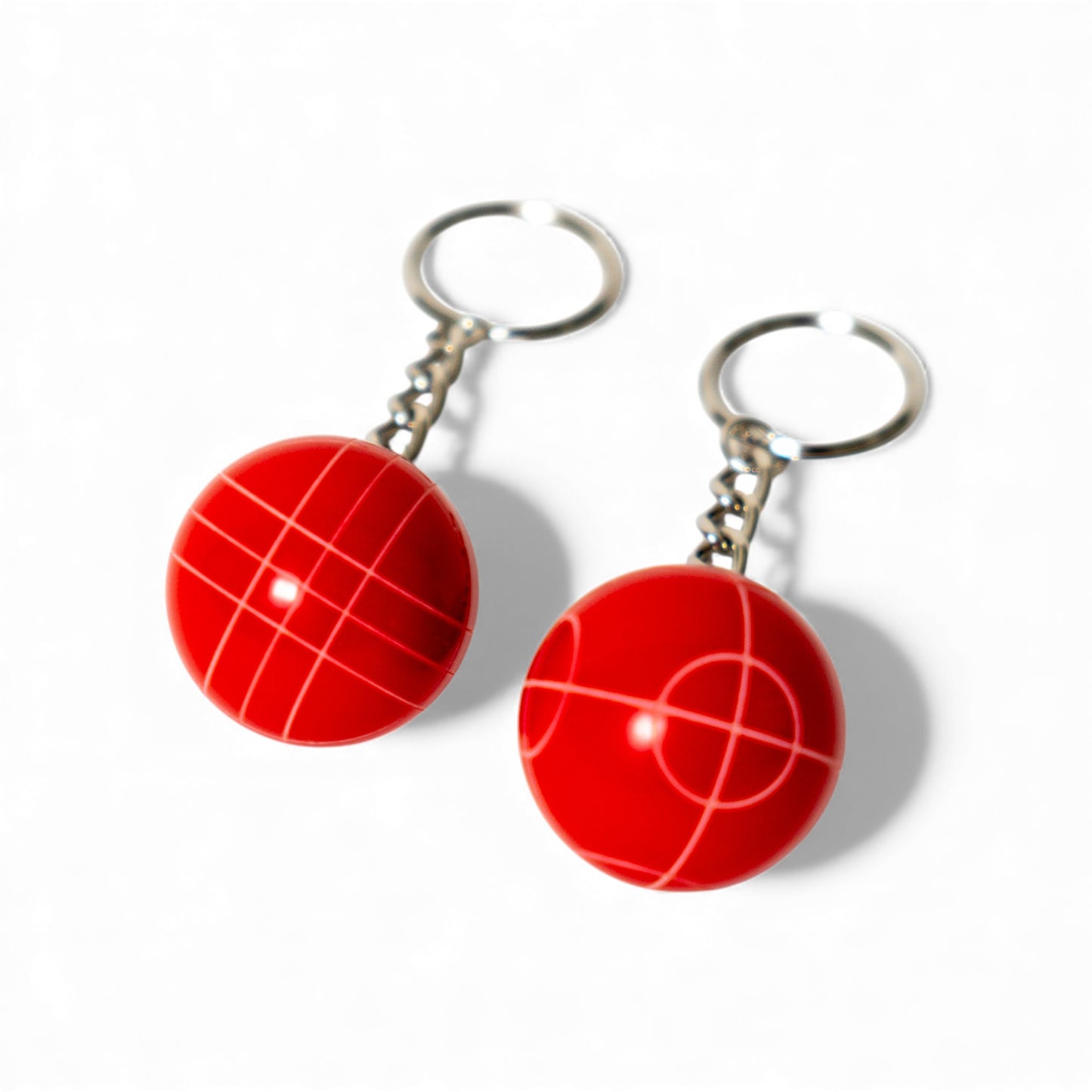 Red Bocce Keychain