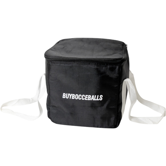 Black Bocce Ball Bag - White Handles