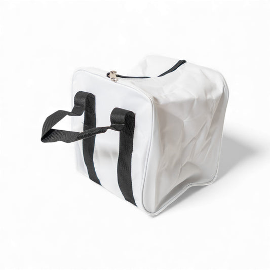 White Bocce Ball Bag - Black Handles