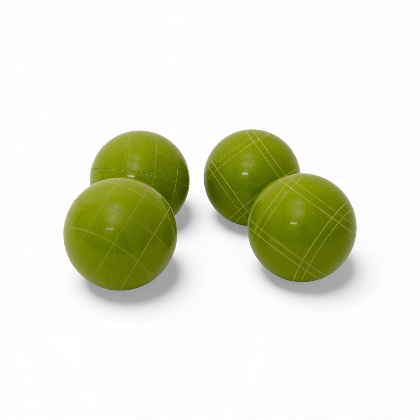 107 mm Lime Green Solid Color 4-Ball Set