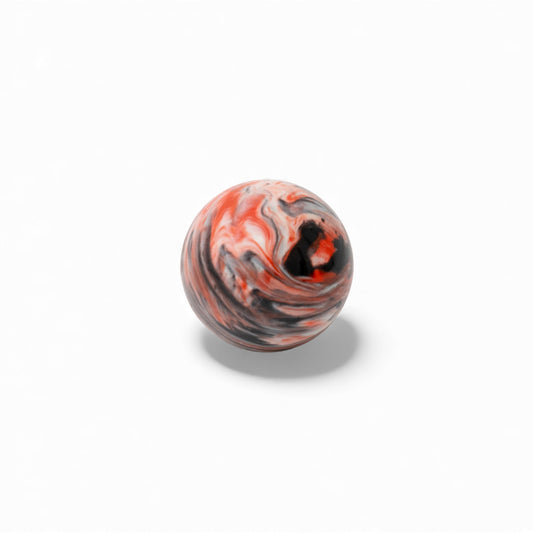 107 mm Black/Orange/White Marble Replacement Ball