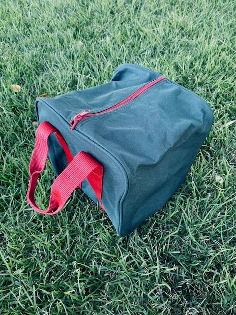 Heavy Duty Nylon Bocce Bag(EPCO)- Green Bag with Red Handles