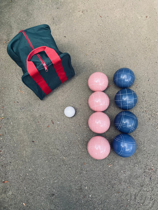 EPCO 107mm Tournament Quality Professional 8 ball Bocce Ball Set, Pink/Blue Balls Bag Included