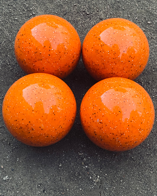 EPCO 107mm 4 pack Bocce Balls Glow Speckled Neon Orange