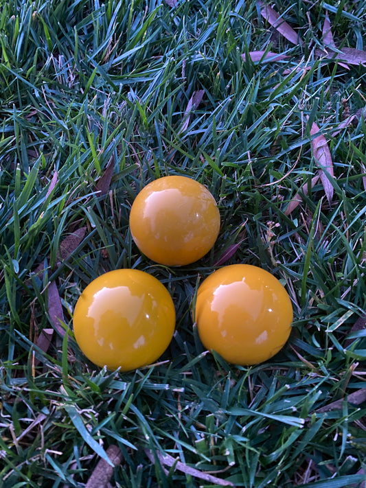 3 Yellow Pallinos in Bocce Ball Set