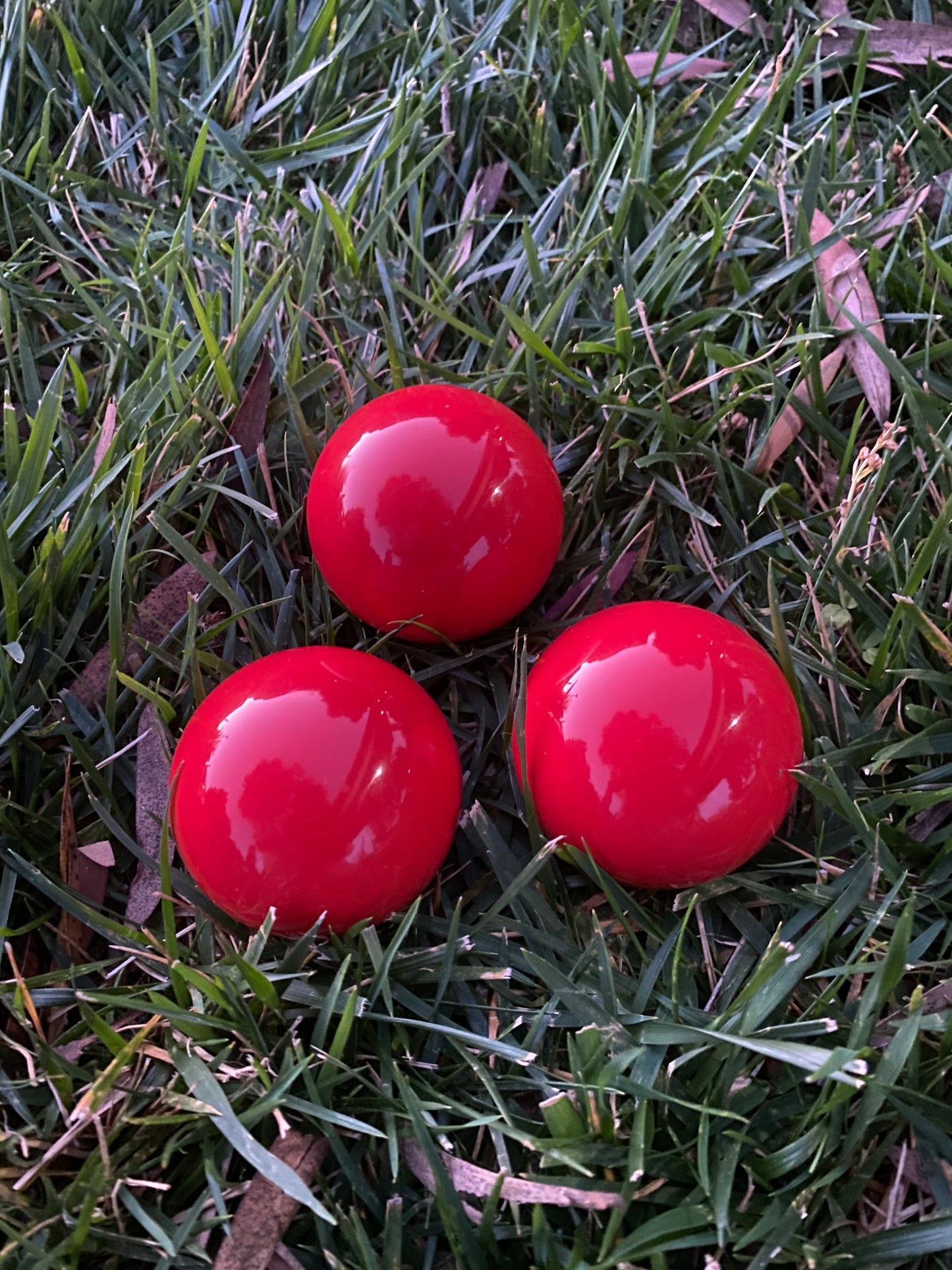 3 Red Pallinos for Bocce Ball Set