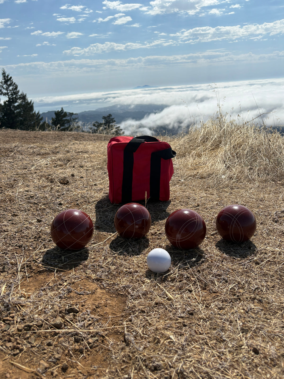 114 mm Custom 4 Ball Bocce Set for 1-2 Players