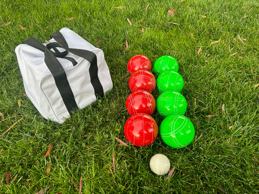 Italy- Red, Green and White with 110mm EPCO tournament bocce balls