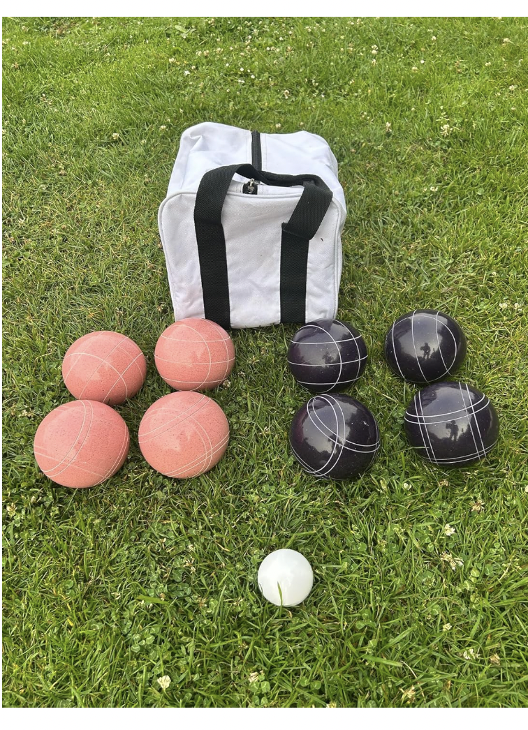 EPCO 107mm Tournament Quality Professional 8 ball Bocce Ball Set, Pink/Purple Balls Bag Included