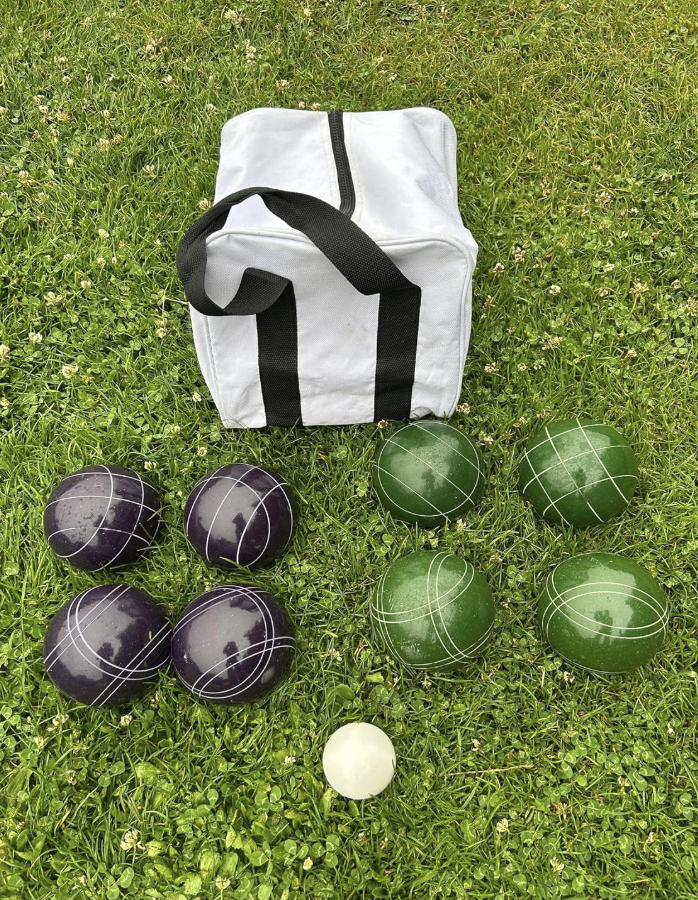 EPCO 107mm Tournament Quality Professional 8 ball Bocce Ball Set, Purple/Dark Green Balls Bag Included