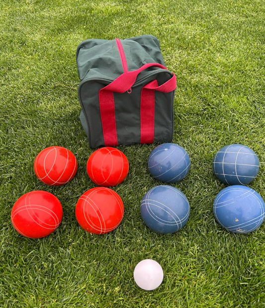 EPCO 107mm Tournament Quality Professional 8 ball Bocce Ball Set, Rustic Orange/Rustic Blue Balls Bag Included
