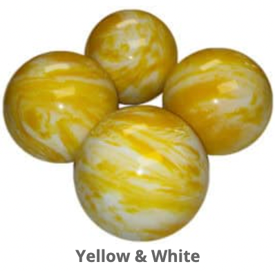 EPCO 107mm Tournament 4 Ball Bocce Set - Marbled Yellow/White