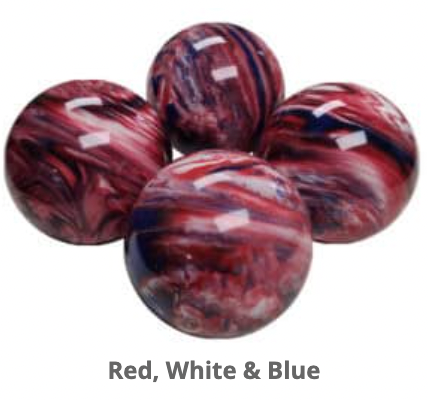 EPCO 107mm Tournament 4 Ball Bocce Set - Marbled Red/White/Blue