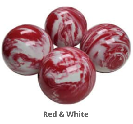 EPCO 107mm Tournament 4 Ball Bocce Set - Marbled Red/White