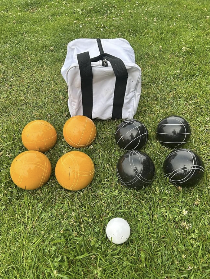 EPCO 107mm Tournament Quality Professional 8 ball Bocce Ball Set, Purple/Rustic Yellow Balls Bag Included