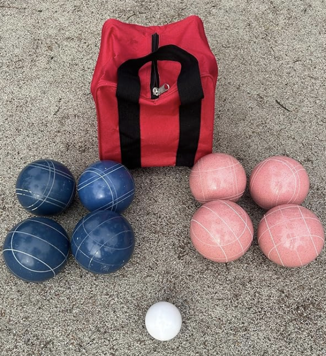 EPCO 107mm Tournament Quality Professional 8 ball Bocce Ball Set, Pink/Blue Balls Bag Included