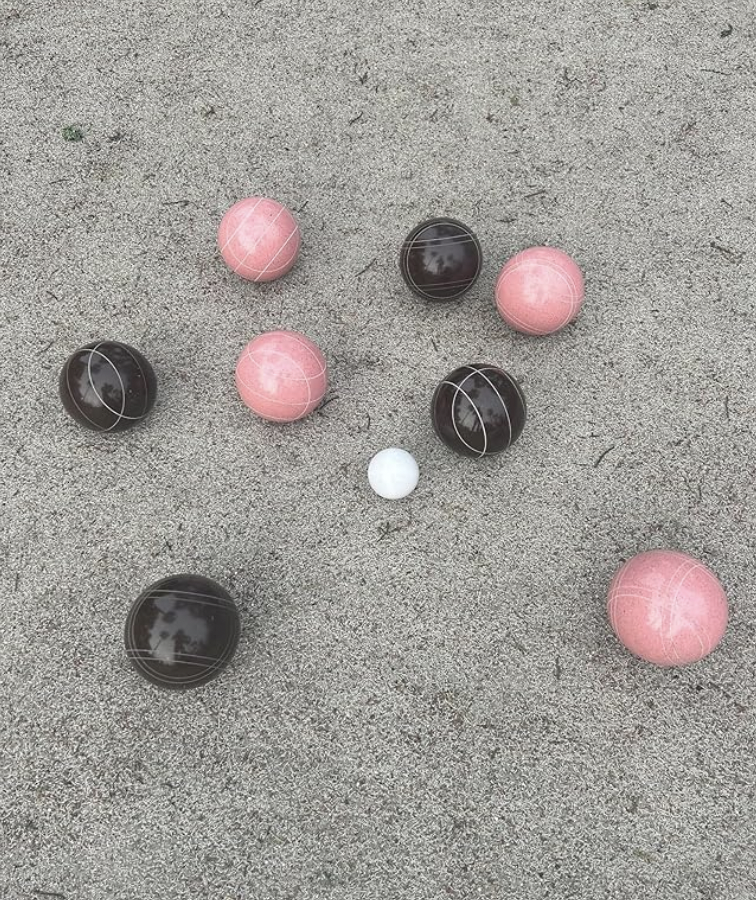 EPCO 107mm Tournament Quality Professional Bocce Ball Set, Espresso Brown/Pink Balls - Bag Included