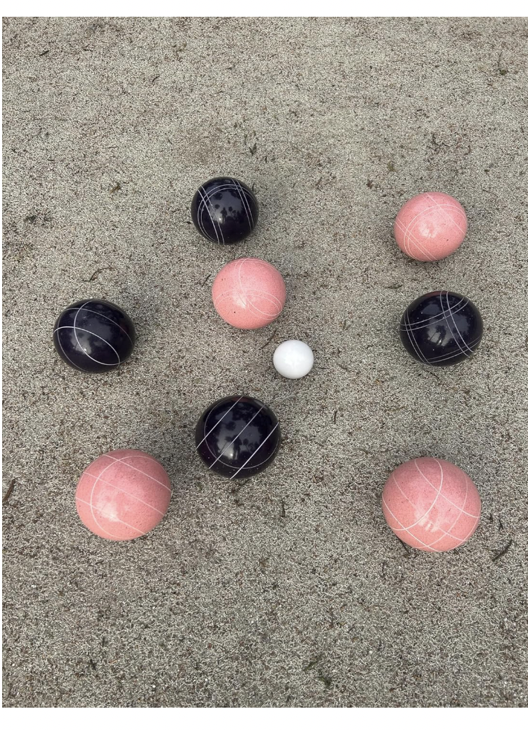 EPCO 107mm Tournament Quality Professional 8 ball Bocce Ball Set, Pink/Purple Balls Bag Included
