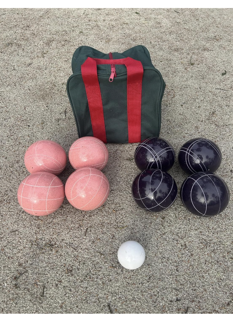EPCO 107mm Tournament Quality Professional 8 ball Bocce Ball Set, Pink/Purple Balls Bag Included