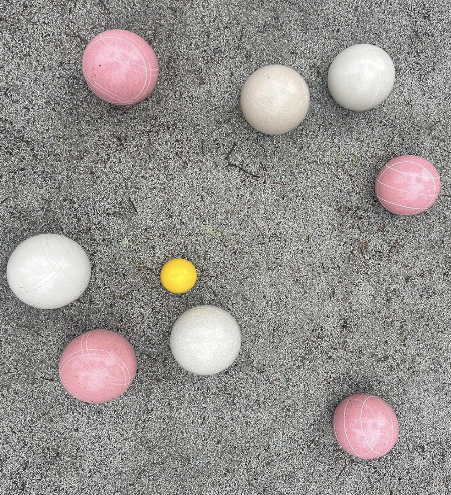 EPCO 107mm Tournament Quality Professional 8 ball Bocce Ball Set, Pink/White Balls Bag Included