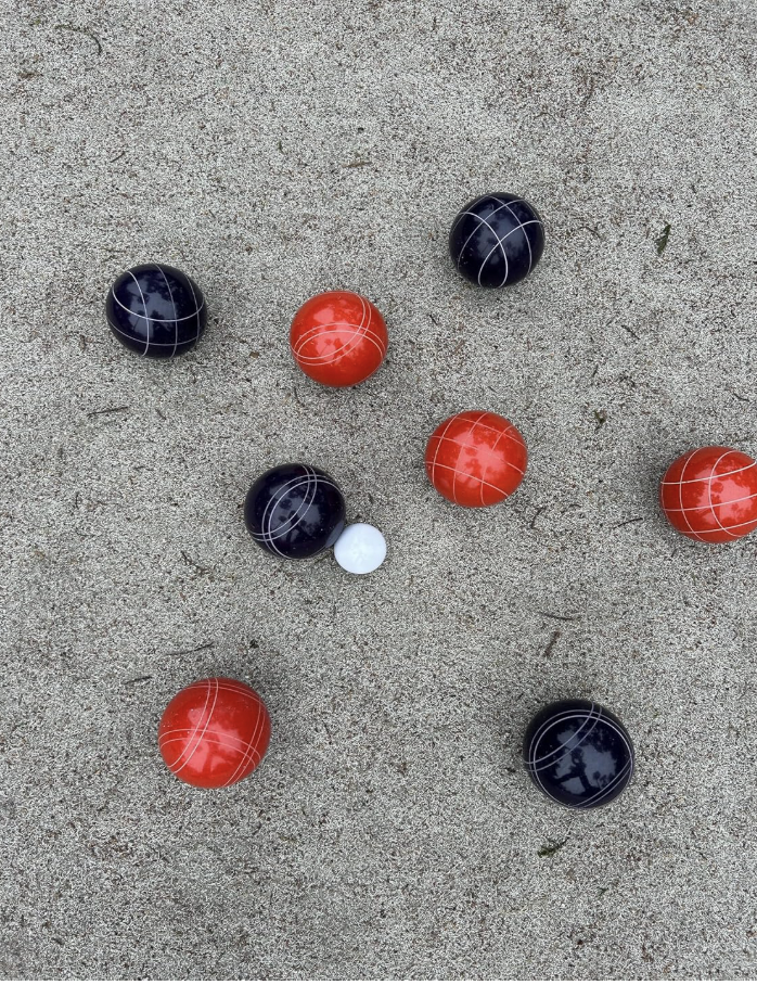 EPCO 107mm Tournament Quality Professional 8 ball Bocce Ball Set, Purple/Rustic Orange Balls Bag Included