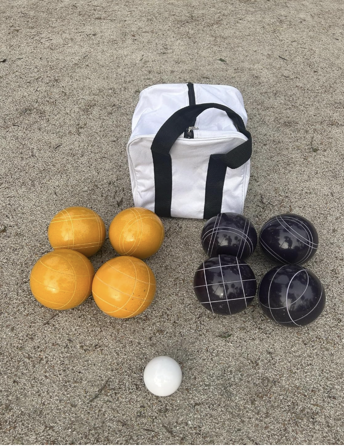 EPCO 107mm Tournament Quality Professional 8 ball Bocce Ball Set, Purple/ Gold Balls Bag Included