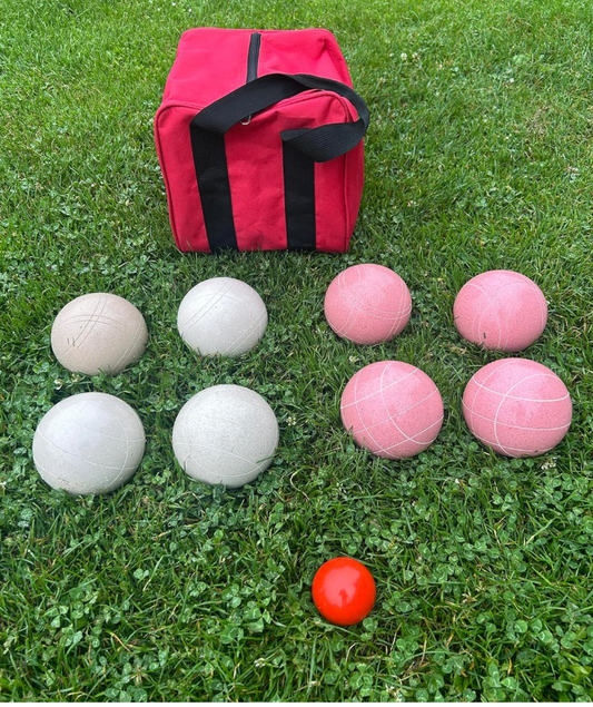 EPCO 107mm Tournament Quality Professional 8 ball Bocce Ball Set, Pink/White Balls Bag Included