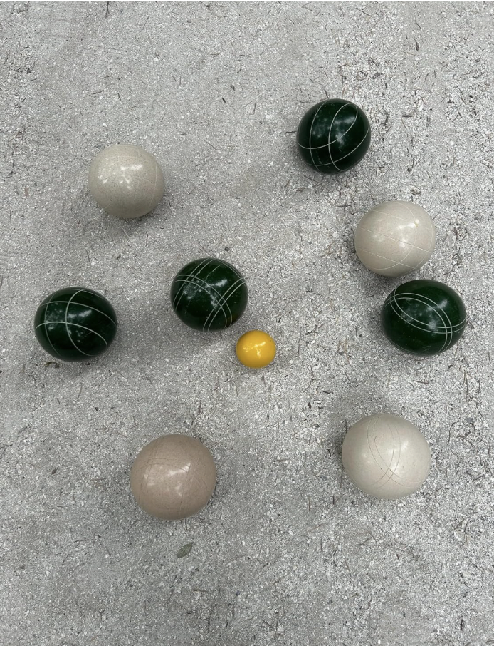 EPCO 107mm Tournament Quality Professional Bocce Ball Set Dark Green/White, Bag Included