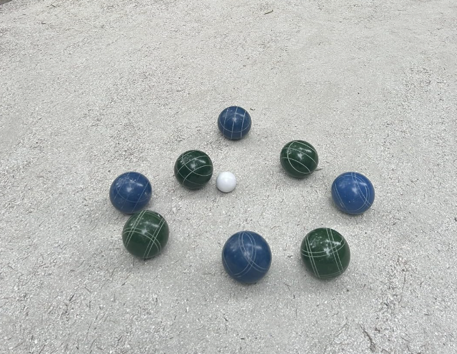 EPCO 107mm Tournament Quality Professional Bocce Ball Set, Blue/Dark Green Balls - Bag Included