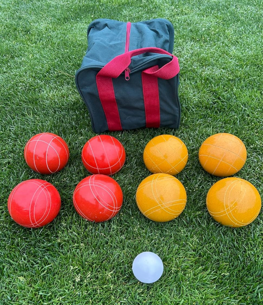 EPCO 107mm Rustic Tournament Quality Professional 8 Ball Bocce Set, Gold/Rustic Orange