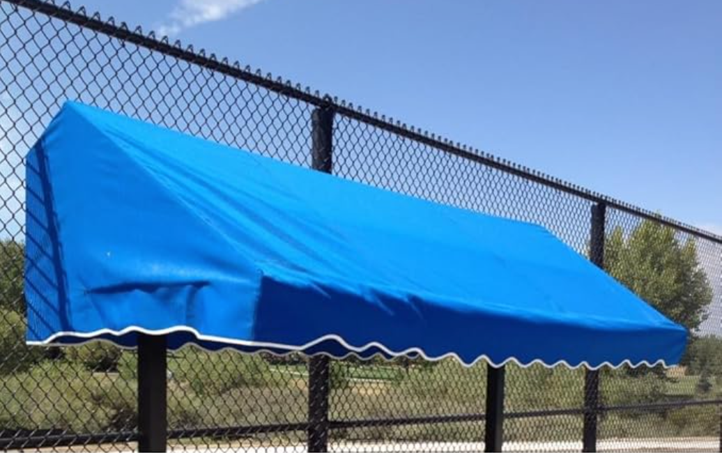 blue canopy for tennis, bocce, or pickleball