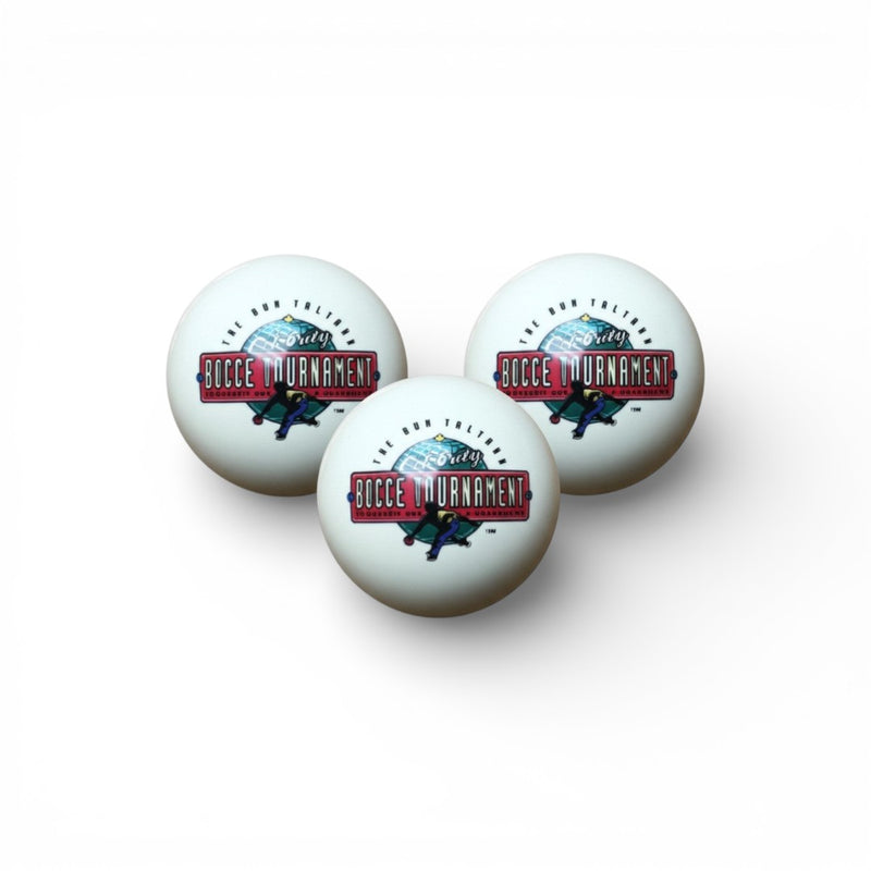 Pack of 3 - Single photo image engraved bocce pallino / pallina with choice of color and flattening