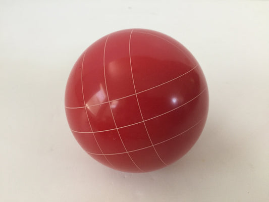 Replacement Bocce Ball - 107mm - Red with straight line pattern