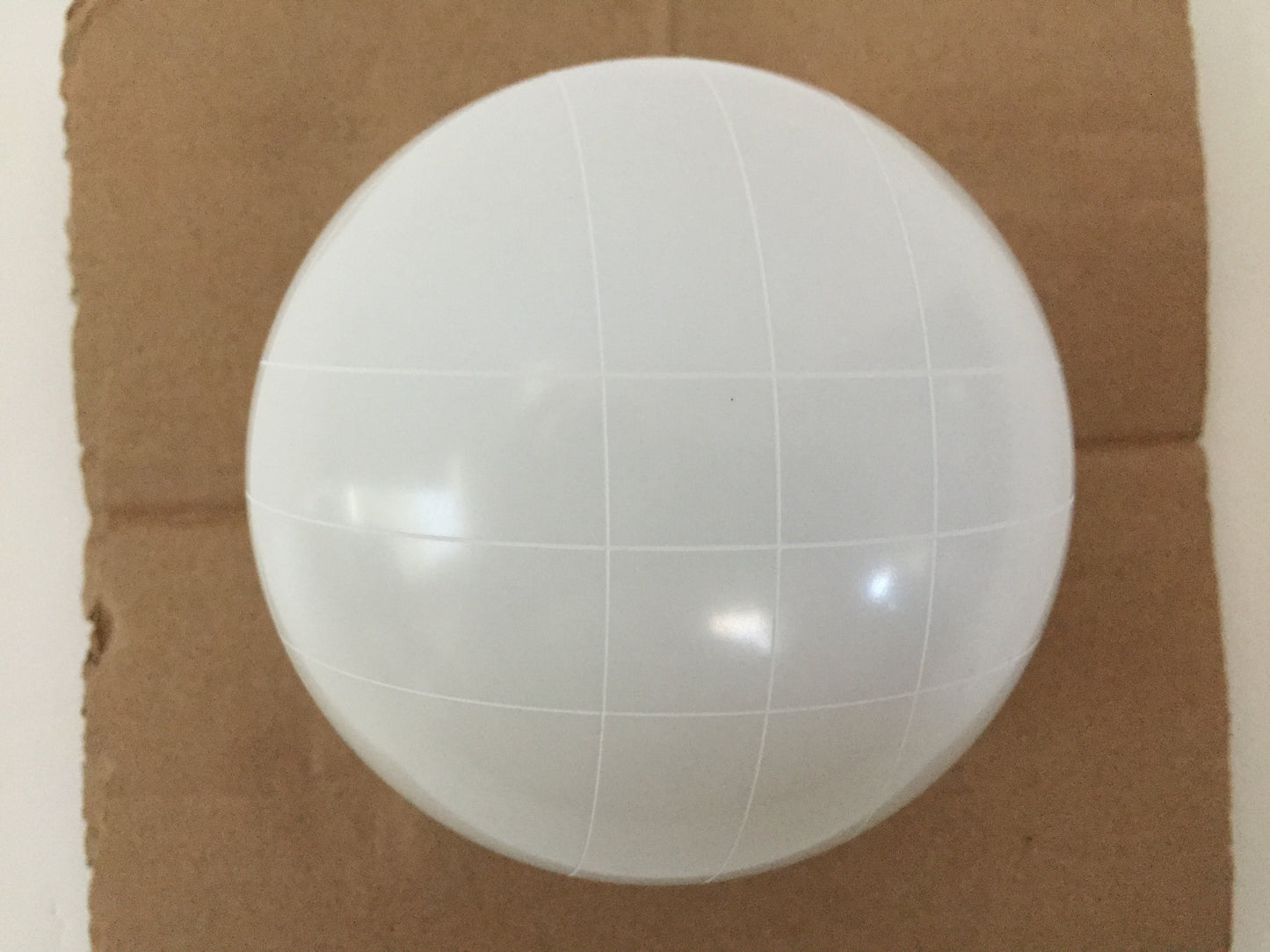 Replacement Bocce Ball - 107mm - White with straight line pattern