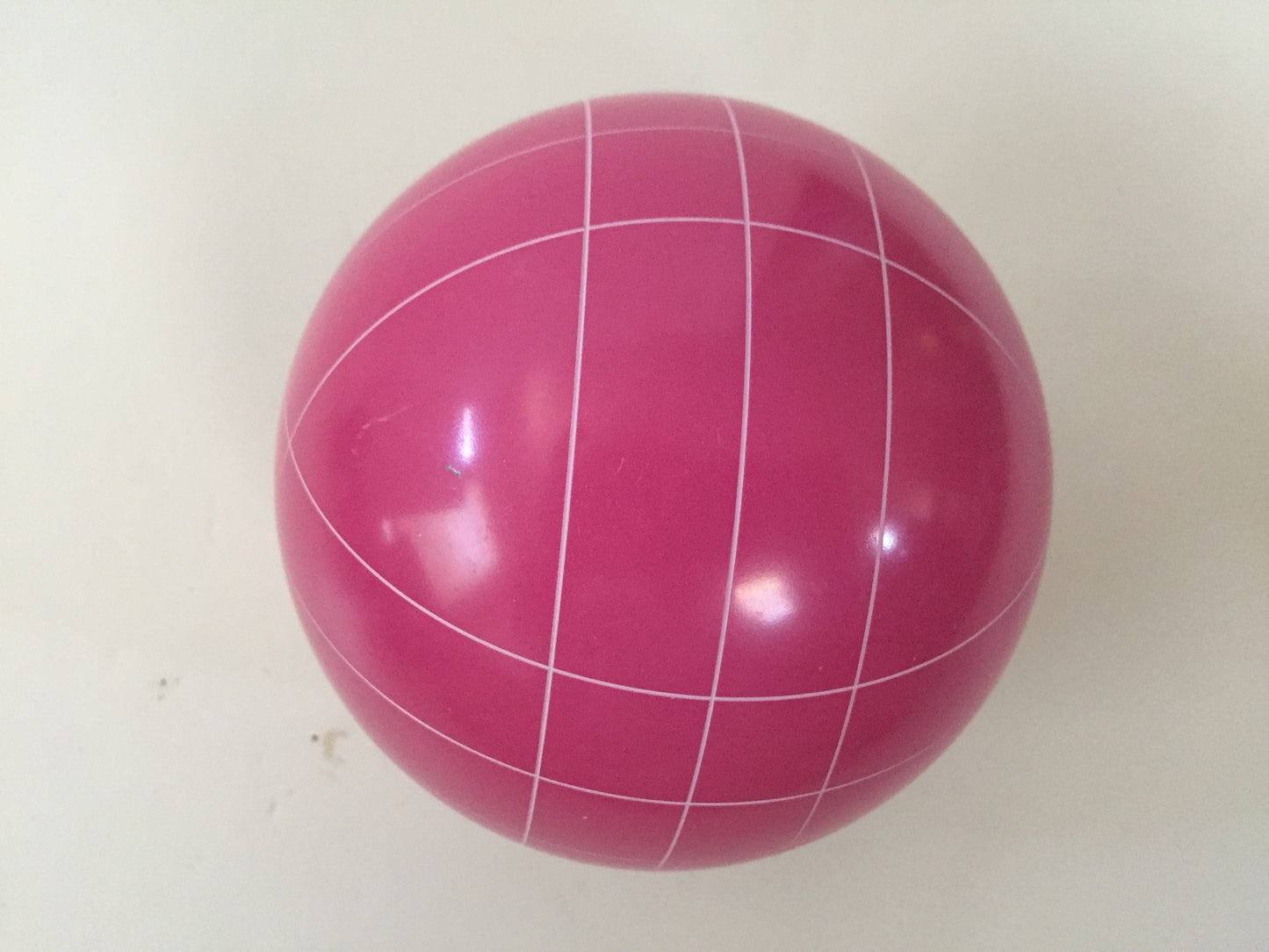 Replacement Bocce Ball - 107mm - Pink with straight line pattern